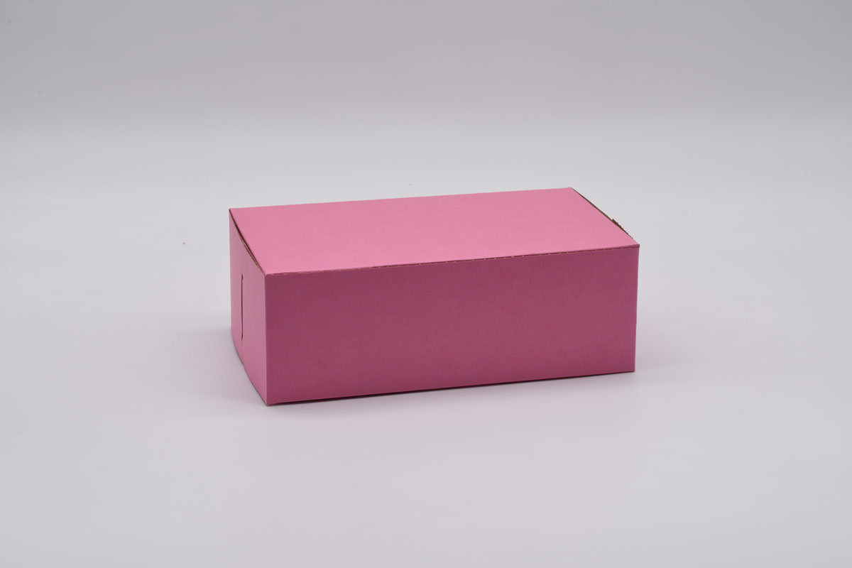 pink-non-window-bakery-boxes-6100pb 10″x6″x3 1/2″ Lock Corner Pink Bakery Box, 1 Piece